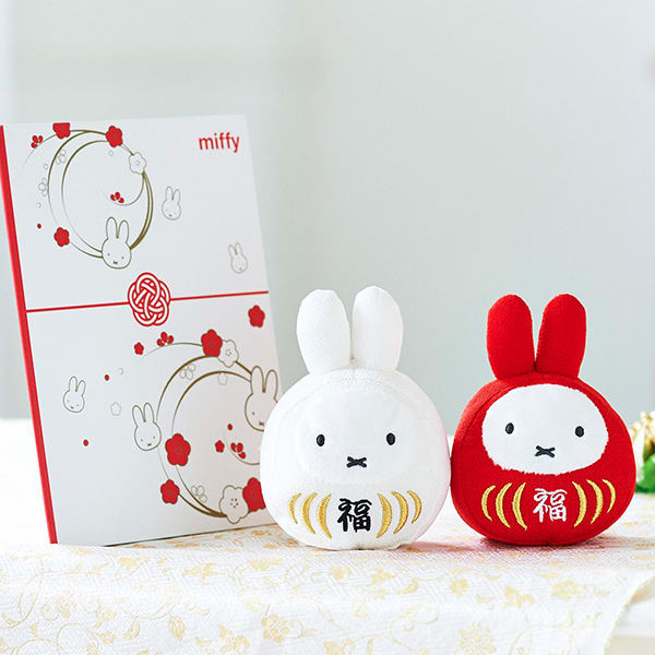 ミッフィー 福だるま紅白セット