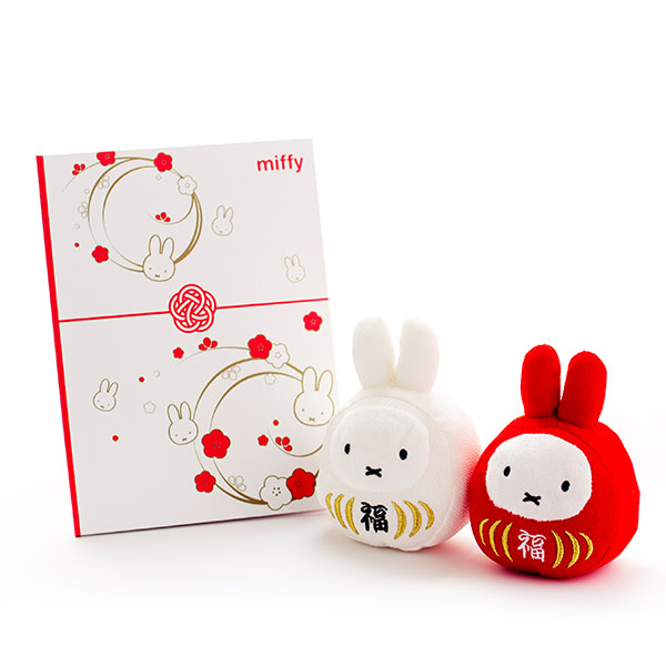 ミッフィー 福だるま紅白セット