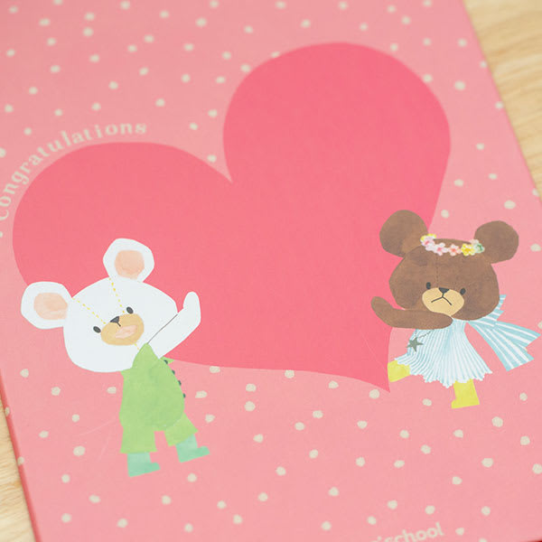 「ジャッキーのはつこい」がテーマのの電報台紙です。