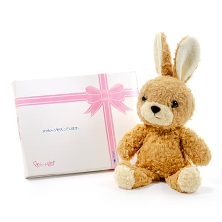 【日本製】ウサギのフカフカ(S)ブラウン