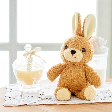 【日本製】ウサギのフカフカ(S)ブラウン