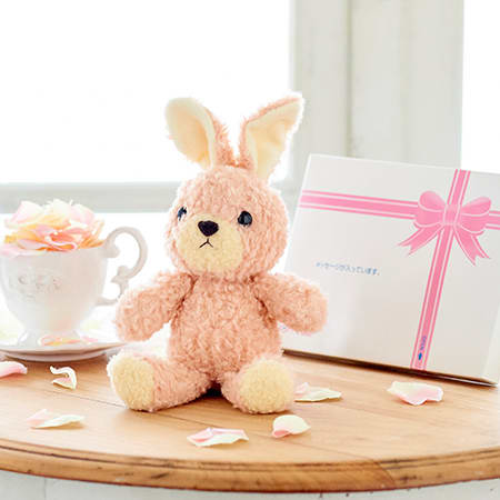 【日本製】ウサギのフカフカ(S)ローズ