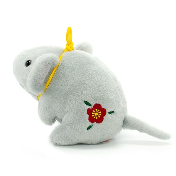 干支ぬいぐるみ ねず鈴(グレー)