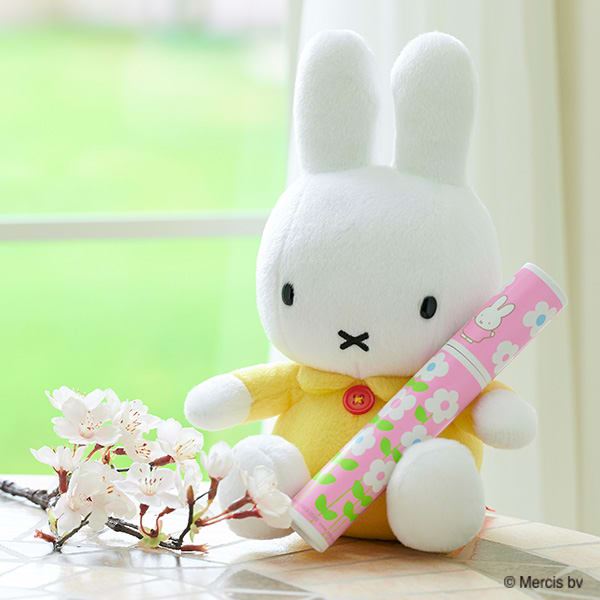 ミッフィー ぬいぐるみ（イエロー）＋ミッフィー 丸筒電報ピンク