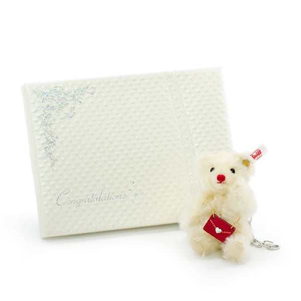 シュタイフ テディベア キーリング レター（レッド）