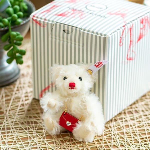 シュタイフ テディベア キーリング レター（レッド）