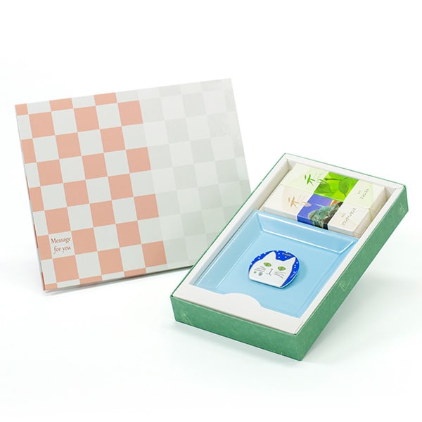 【松栄堂】お香セット(ウッディ)＋ハート電報ICHIMATSU