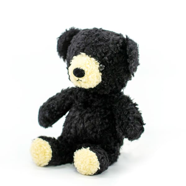 【日本製】クマのフカフカ(S)ブラック＋ドキドキHAPPYBOX電報