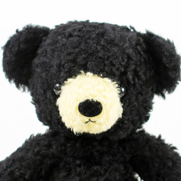 【日本製】クマのフカフカ(S)ブラック＋ドキドキHAPPYBOX電報