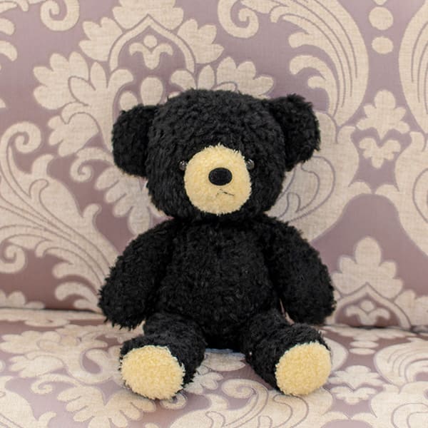 【日本製】クマのフカフカ(M)ブラック＋ドキドキHAPPYBOX電報