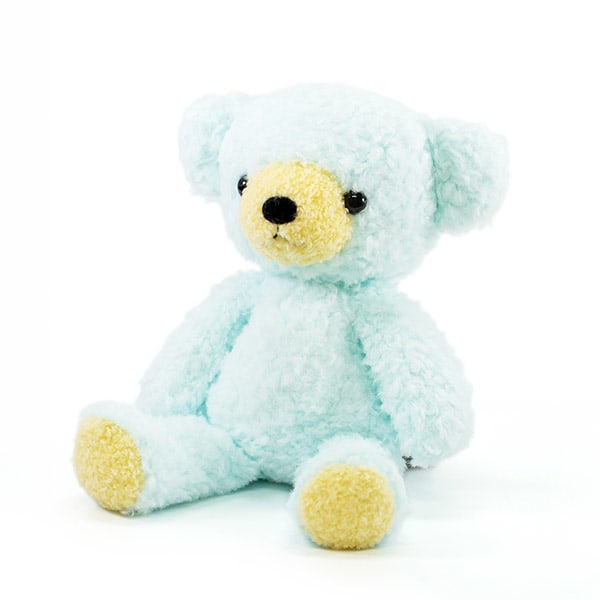 【日本製】クマのフカフカ(M)ユニコーン ブルー＋ドキドキHAPPYBOX電報