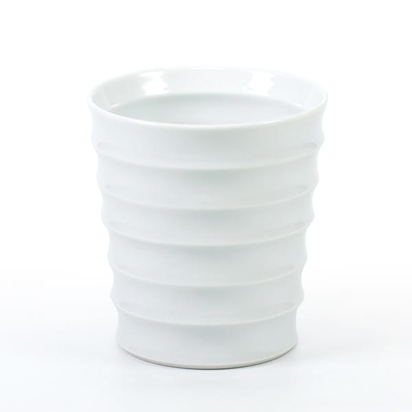 波佐見焼 ペアワビカップ（ボーダー・レインボー）＋ハート電報 ICHIMATSU