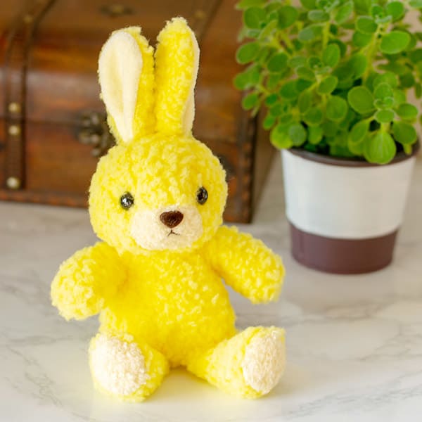 【日本製】ウサギのフカフカ(S)たんぽぽ＋ドキドキHAPPYBOX電報