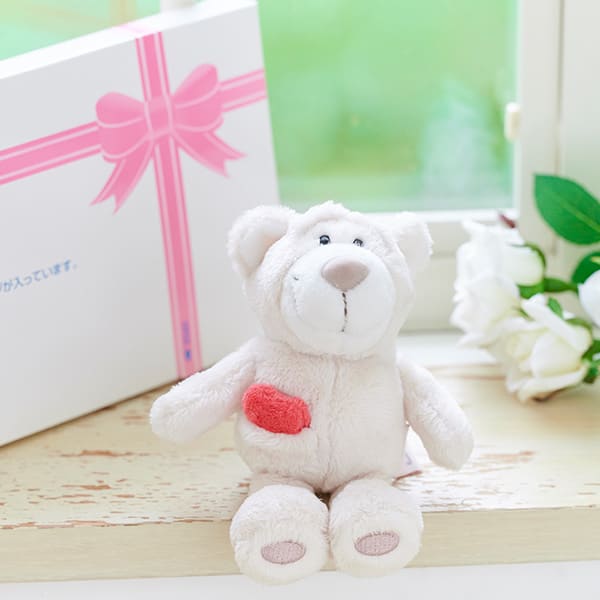 NICI（ニキ）ラブベア クラシックぬいぐるみ ララ（15cm）＋ドキドキHAPPYBOX電報