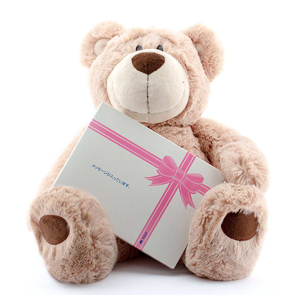 NICI（ニキ）ラブベア クラシックぬいぐるみ ポポ （50cm）＋ドキドキHAPPYBOX電報
