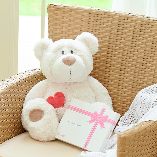 NICI（ニキ）ラブベア クラシックぬいぐるみ ララ（50cm）＋ドキドキHAPPYBOX電報