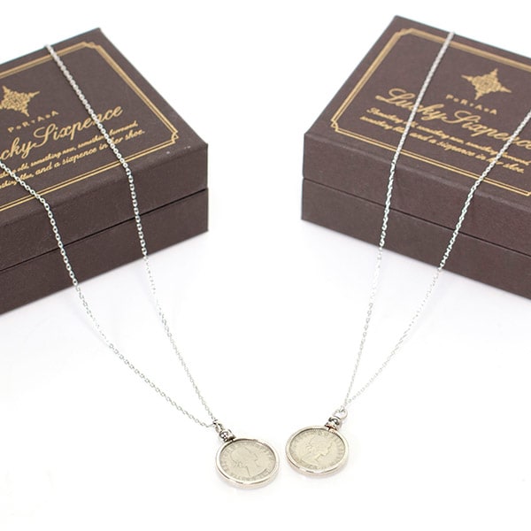 〈PORTADA〉シックスペンスコイン ネックレス ペア
