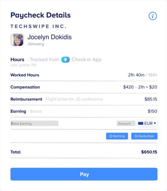 Automate Payments Integrated with Dedicated Employee Times