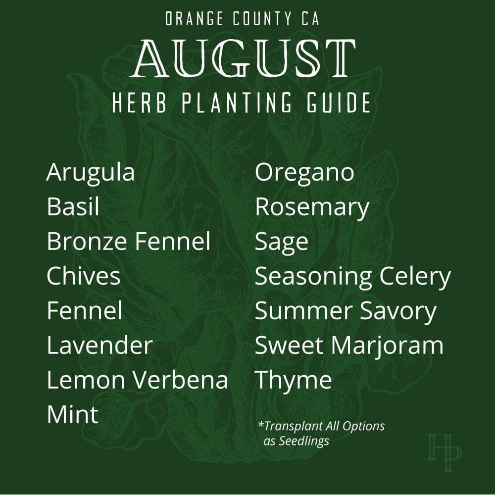 C_2021_AugustPlanting_HerbList Orange County August planting guide