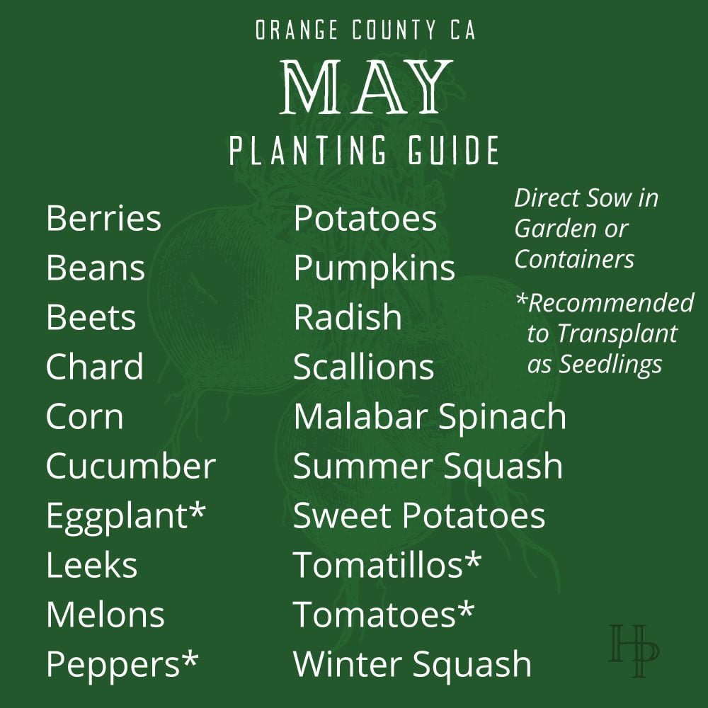 B_2021_MayPlanting_List Orange County, CA May Planting List
