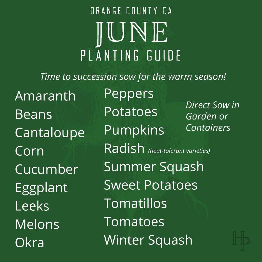 B_2021_JunePlanting_List Orange County, CA June Planting List
