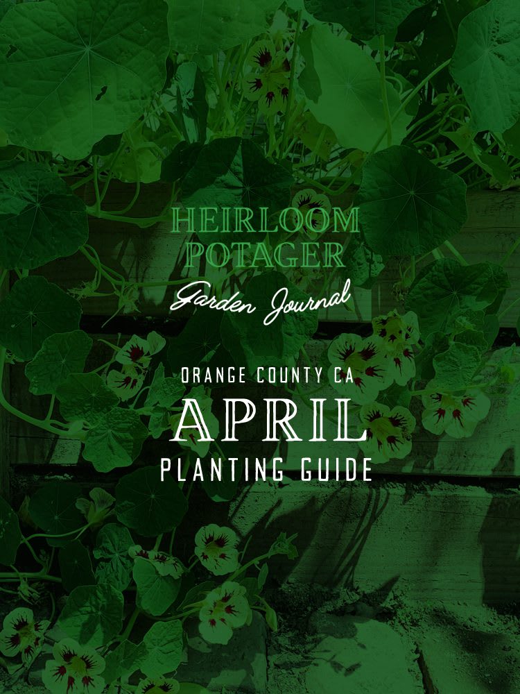 A_2021_AprilPlantingGuide_Cover Heirloom Potager Garden Journal | Orange County, CA April Planting Guide