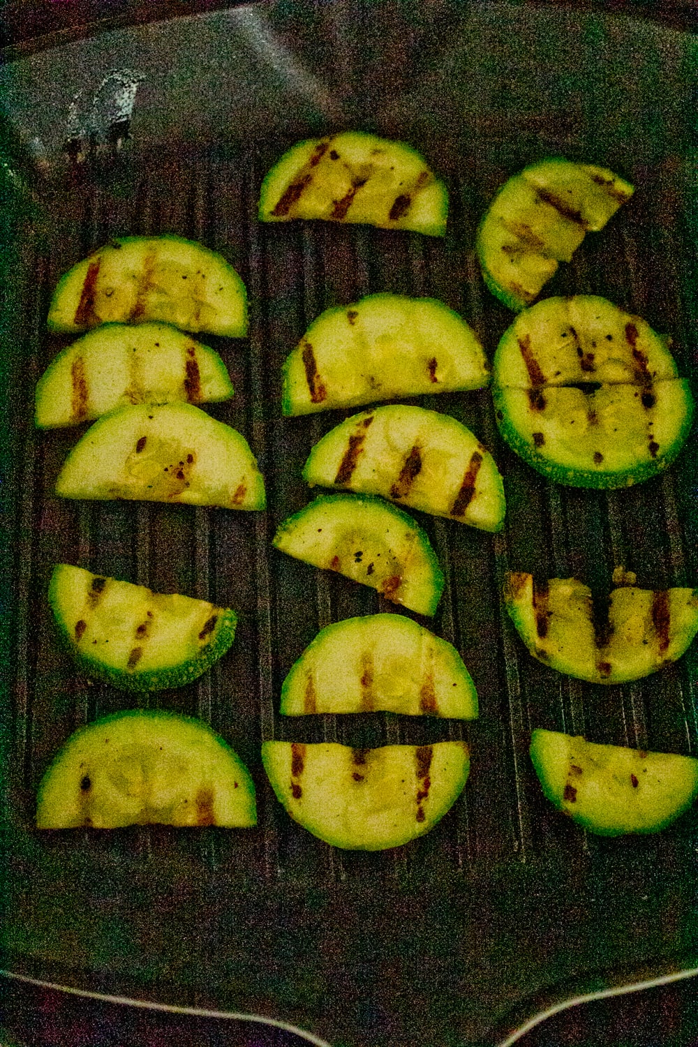 Grilled zucchini for Grilled Summer Squash hummus