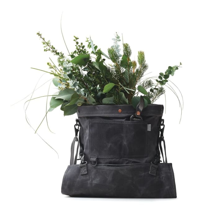 Barebones Harvest + Gather Bag filled with herbs and flowers