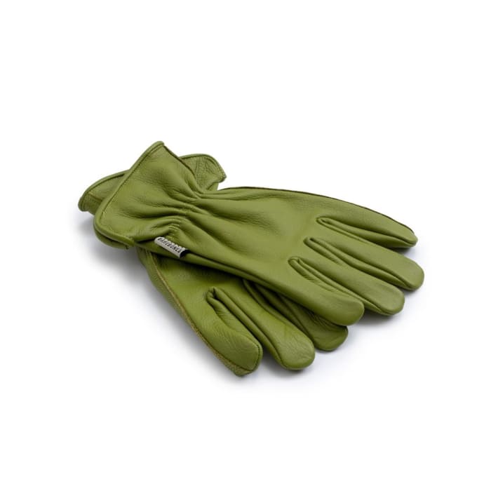 Barebones Leather Garden Gloves in Olive