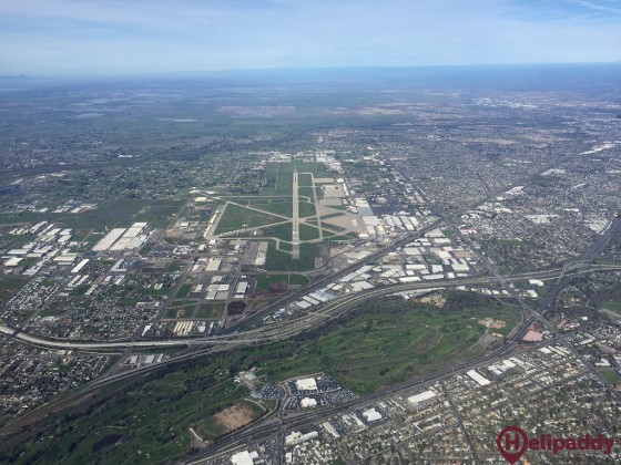 McClellan Airfield by helicopter