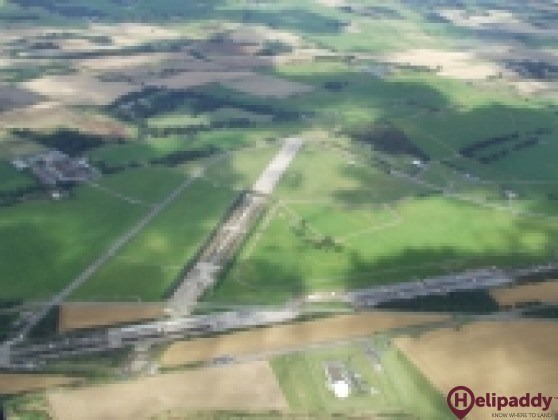 Balado Park Airfield by helicopter