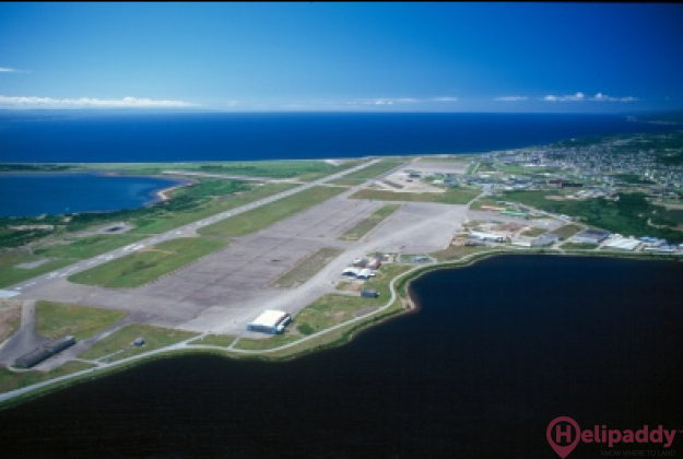 Stephenville Airport by helicopter