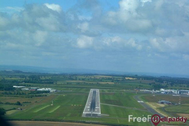 Helicopter Landing At Newcastle Airport
