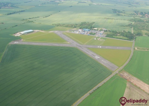 Wickenby Aerodrome  by helicopter