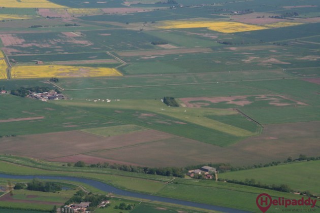 Crowland Airfield by helicopter