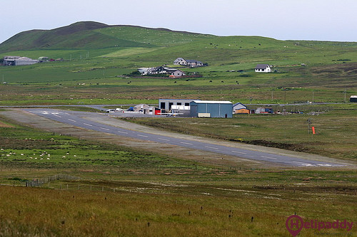 Tingwall (Lerwick) by helicopter