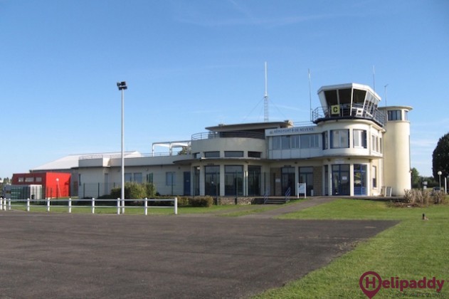 Nevers-Fourchambault Airport by helicopter