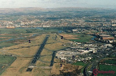 Glasgow Airport by helicopter