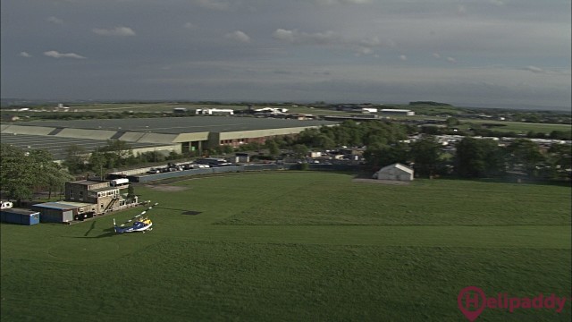 Leeds Heliport by helicopter