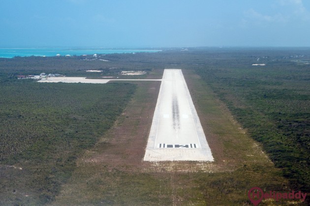 Exuma by helicopter