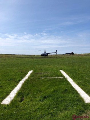 Lundy Island by helicopter