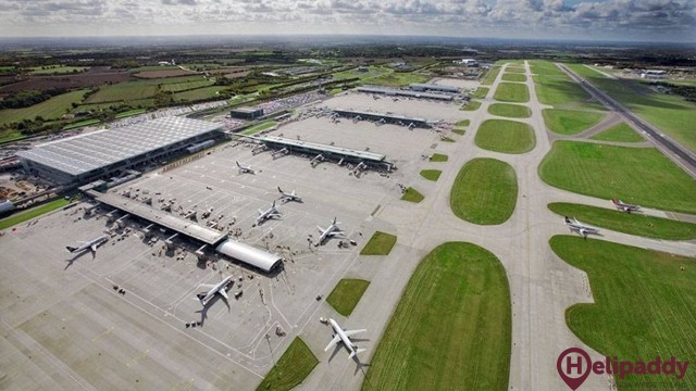 Stansted Airport by helicopter