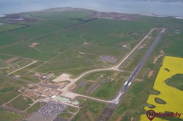 Avalon Airport by helicopter