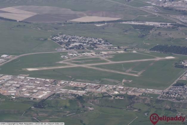 Medicine Hat Airport by helicopter