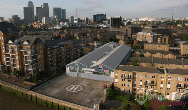 Falcon London Heliport by helicopter