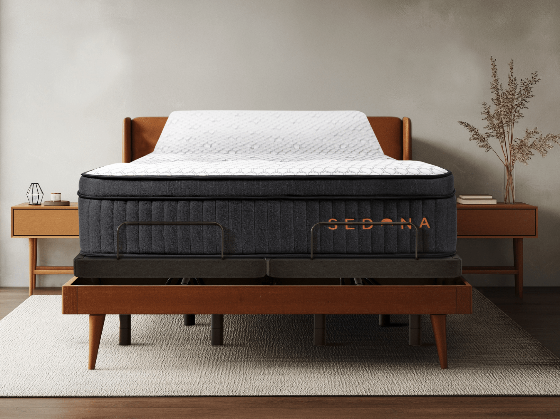 Ascension Ultra Adjustable Base lifestyle with sedona elite