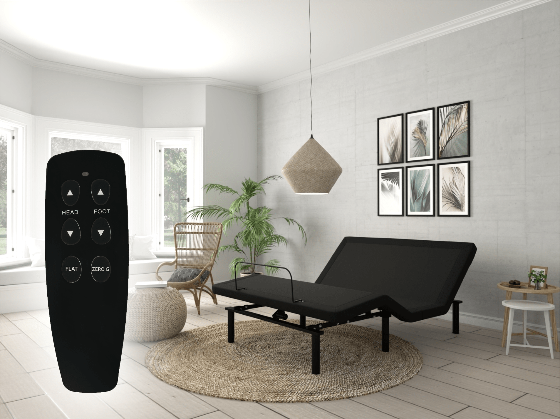 Ascension Ultra Adjustable Base lifestyle with remote