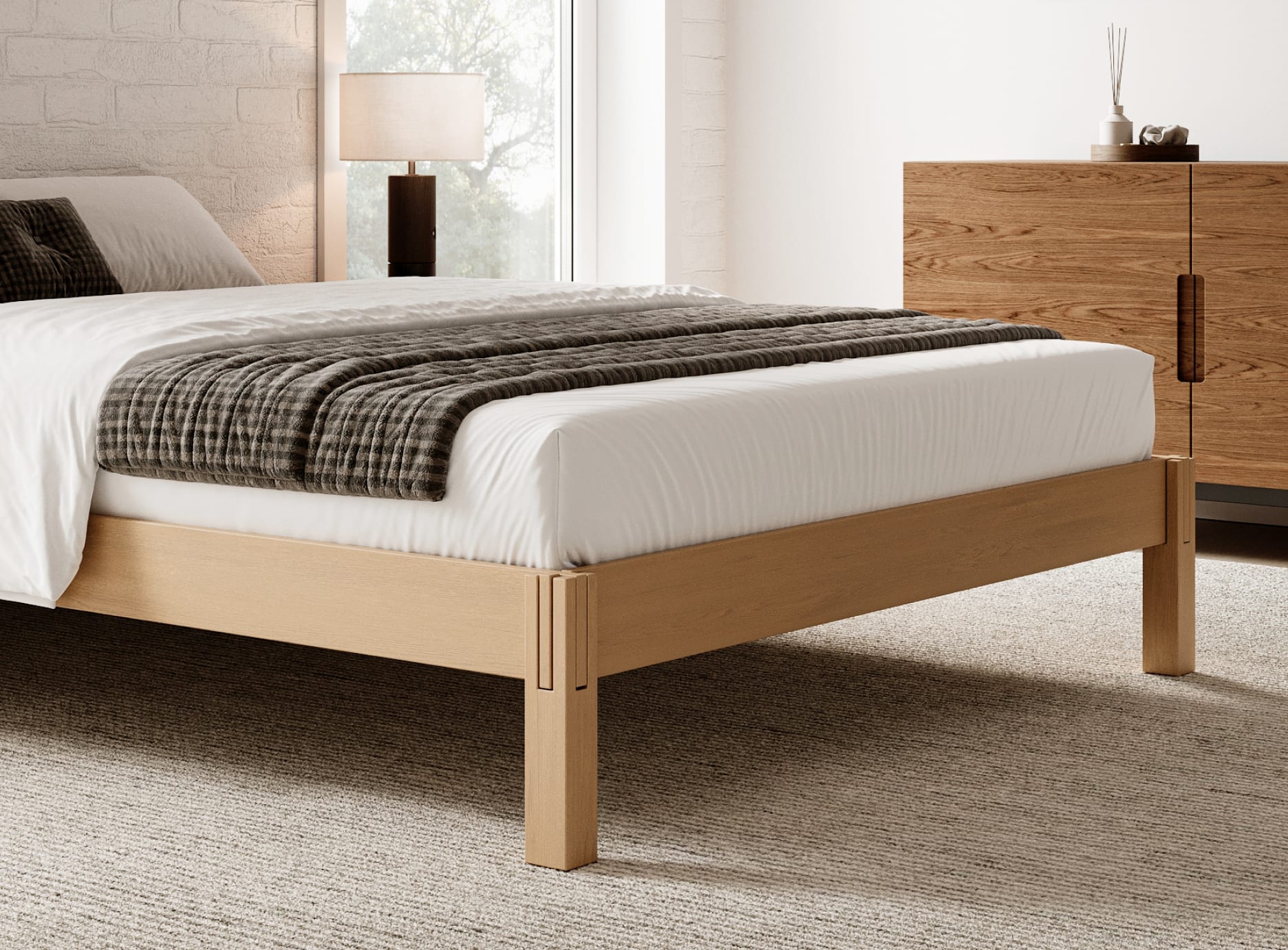 A rendered image of the Madison Bed Frame