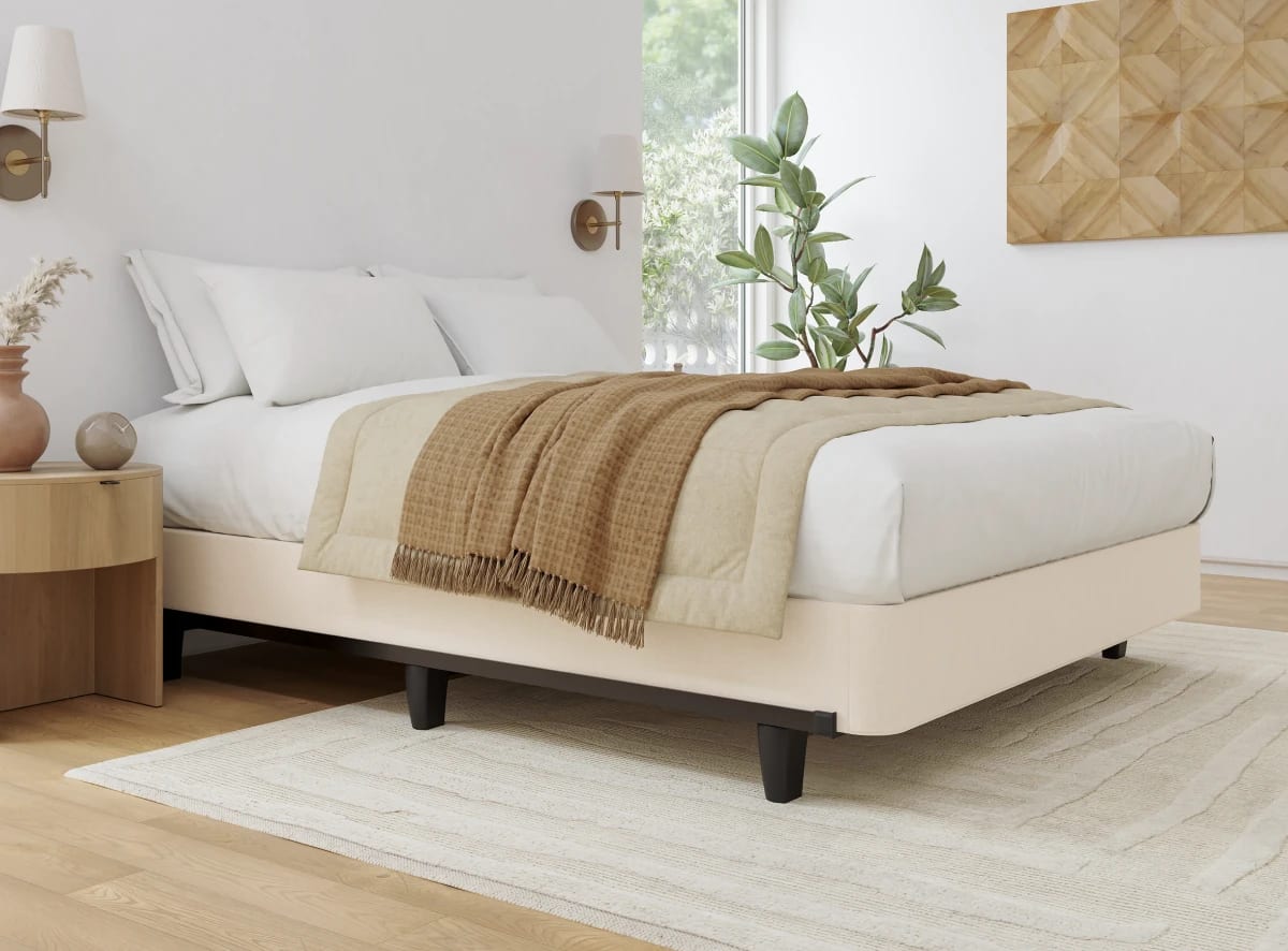 The Birch Foundation in a bedroom setting.