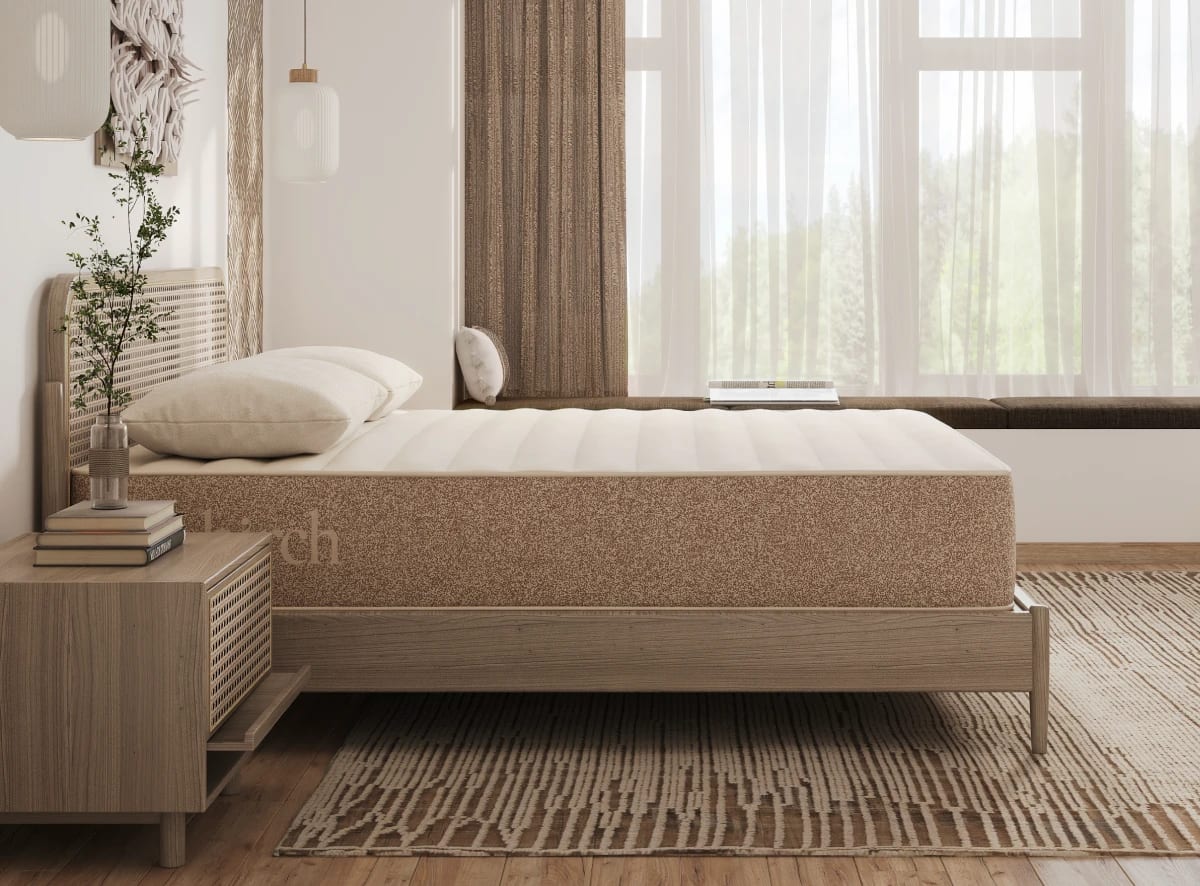 The Birch Natural mattress is made of natural and organic materials.